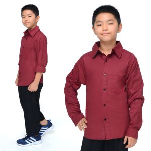 Kemeja Anak Lengan Panjang Polos Laki-laki Umur 8 Bulan & 12 Tahun PIETER JACKSON