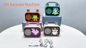 Mini Karaoke Machine for Kids Portable Bluetooth Karaoke Speaker Unpowered Cabinets with 2 Wireless Microphones for Party