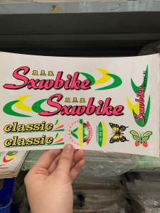 Bộ tem dán xe đạp SXUBIKE chữ màu hồng hàng nhập Thái Lan chất lượng cao dành trang trí riêng cho dòng xe này tem màu sắc cực đẹp và bền giá bán cực tốt bán lẻ như bán sỉ