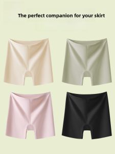 Miiow | Ice Silk Safety Pants Womens Underwear Thin Summer Skirt Matching Base Layer Shorts High Waist Briefs Casual High Butt Lifting