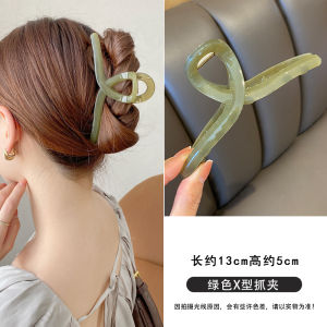 Grip Women Autumn and Winter Large Hairpin Up-do Back Head Temperament Big Hair Grip Korean style Shark Clip Headdress Clip Hairpin
