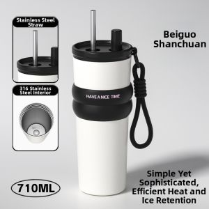 YIQIANJIN | Large Capacity New Model Ceramic Insulated Straw Cup