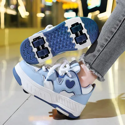 Giày Trượt Bánh Xe Co Giãn Bốn Bánh Unisex cho Người Lớn và Trẻ Em