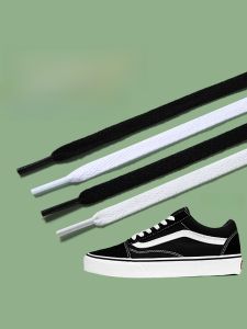 XIANZHAO | Anti-Slip Anti-Loose Shoelaces for Men and Women White and Black Flat Sneakers