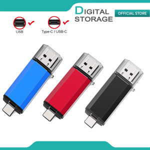 USB แฟลชไดร์ฟ2 IN 1 USB2.0และ Type C ไดรฟ์ปากกา OTG 32GB 64GB 128GB 256GB USB ความเร็วสูง USB แฟลชไดรฟ์แบบแท่ง512GB