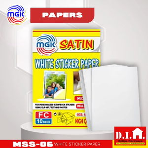 Do It Home MGK MSS-06 White Sticker Paper 10s FC/Legal Satin