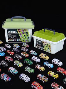 30/52/60 pcs Alloy Car Kids Racing Toys Pullback Car with Toy Storage Box Children Day Gift 回力车