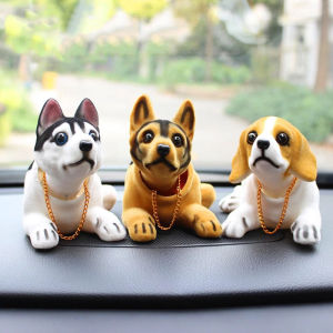 Car Ornaments Doll Husky Beagle St Bernard Shepherd Shake Head Dog Duck Decoration Auto Interior Accessories Cute Creative Gifts