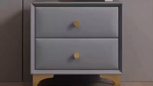 Táp tủ đầu giường vuông trơn 2 ngăn bọc da nỉ theo yêu cầu cao cấp hiện đại