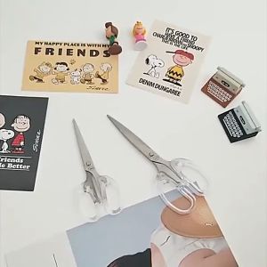 Alat Pemotong Kertas Scissors Transparan Gunting Serbaguna AT02