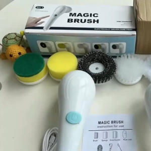 5in1 Electric Cleaning Brush Rechargeable Electric Spin Scrub Powerful Brush Cleaner Handheld Cordless Bathroom Floor Wash Brush for Kitchen sinks lavatory Dishwashing Brush Bathtub USB power supply