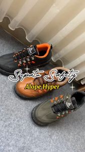 ALOPE - Sepatu Safety Hyper Sepatu Ujung Besi pria kerja Outdoor