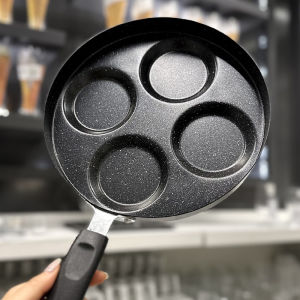 Bộ Nồi Chống Dính 4 Lỗ Làm Bánh Quy Trứng Và Bánh Bao Burger Bộ Nồi Đa Năng Nấu Trứng Bằng Thép Không Gỉ Dùng Cho Bếp Từ Và Bếp Gas