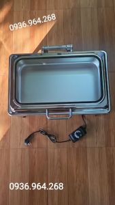Nồi Hâm Buffe Chữ Nhật 9 Lít NẮP KÍNH Thủy Lực 1 ngăn 2 ngăn 3 ngăn chất liệu inox 304 cao cấp