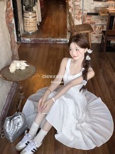 Váy Nữ Maxi Váy 2 Dây Nữ Dáng Dài Đầm Maxi Xếp Ly Eo Váy Dáng Dài Chất Vải Đũi Gân Mềm Mát 2 Lớp