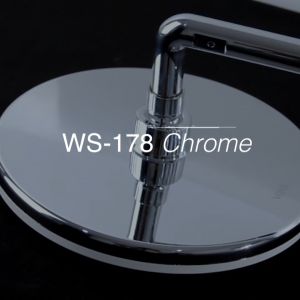 VONE WS-178: Kepala Shower Hitam Chrome Untuk Tembok Mandi