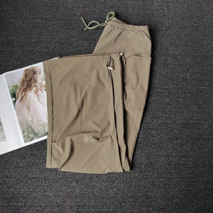 Retro High Waist Work Pants Women Outdoor Hiking Mountain Climbing Loose Leg Casual Sports Trousers Autumn New Arrival