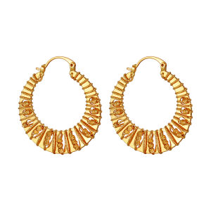 ต่างหูรูปวงกลมสีทองสำหรับผู้หญิง ต่างหูรูปวงกลมสไตล์ใหม่หรูหรา ต่างหูรูปวงกลมสไตล์ไฮเอนด์ ต่างหูรูปวงกลมสไตล์ฤดูใบไม้ร่วง/ฤดูหนาว