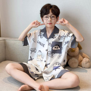 ANZHAOQI | Summer Lightweight Short Sleeve Boys Sleepwear Set