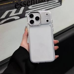 Luxury Transparent Soft TPU 2IN1 Lens Frame Phone Case For iPhone 18 17 16 15 14 13 12 11 Pro Max Plus Clear Shockproof Cover
