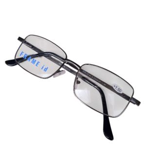 Kacamata Plus Double Fokus Baca dan Jalan Frame Stainless Steel Untuk Pria dan Wanita