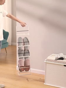 ชั้นวางรองเท้าเหล็กที่เรียบง่ายแบบญี่ปุ่นผู้หญิงและเด็กชั้นวางรองเท้าในห้องน้ำตู้เก็บของชั้นวางรองเท้าหลายชั้น