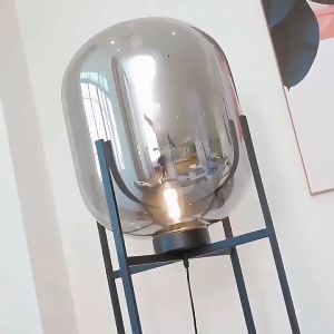 Đèn cây đứng sàn decor phòng ngủ bằng thủy tinh Đèn sàn chao kính trang trí bàn ăn sofa đọc sách quán cafe - Combosett
