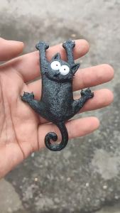 Nam Châm Dán Tủ Lạnh Hình Mèo Sáng Tạo "Hang In There Fridge Cat" Thiết Kế Hình Động Vật Hoạt Hình Dễ Thương Kích Thước Trung Bình Trang Trí Nhà Bếp