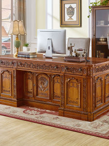 American Style Retro Solid Wood Office Desk Presidents Desk White House Strong Table Boss Table Executive Desk Computer Desk