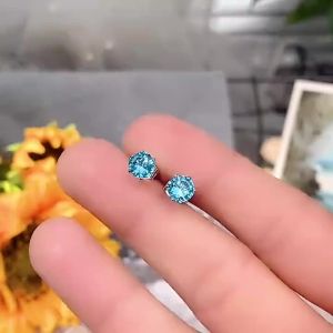 Huitan Simple Round Cubic Zirconia Stud Earrings for Women 12 Colors Available Daily Wear Fashion Versatile Hot Jewelry 2021 New
