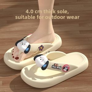 MONLEYTA | Womens Summer 2025 Fashionable Thick Bottomed Slip-On Beach Sandals Anti-Slip Comfortable Princess Style Flat Heel EVA Slippers