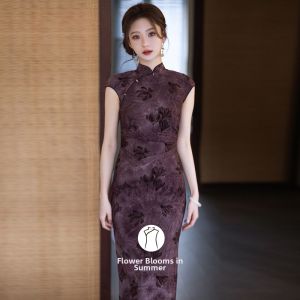 Chinese Style Elegant Cheongsam Dress Long