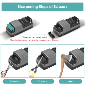 2025 ใหม่มัลติฟังก์ชั่นเครื่องเหลามีดไฟฟ้าสี่ในหนึ่งเดียวสามารถลับมีดเชฟ กรรไกร และขวานสวนได้