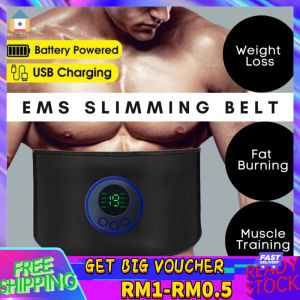 【Malaysia Spot Sale】EMS Electrical Slimming Belt EMS Muscle Stimulator Firming Fitness Weight Loss Otot Elektrik Rangsangan 瘦身腰带