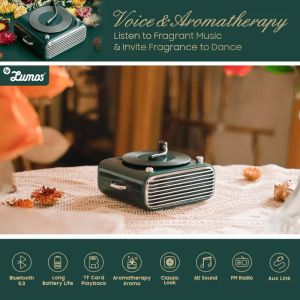 Solo Vinyl Scented Bluetooth5.0 Stereo Speaker Voice Of Aromatherapy 6D Stereo Sound 1000mAh Battery Charge