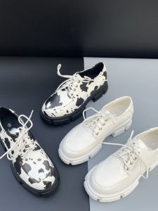 Loafers Women New Arrival Brogue Spring & Fall New Arrival Best Selling Lace Black Lolita Platform Shoes Small Leather Shoes Women