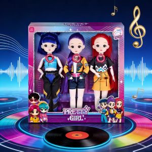 Hasbro | %Hot Cute Doll Wear KPop Witch Huntress Clothes Doll 3D Eye With Theme Song Music Delicate Movable Joint Toy for Girls Boy Gift