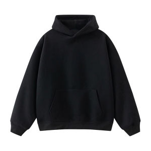 Áo Nỉ Màu Đen Phong Cách Mỹ Dày Dặn Dành Cho Nam Mùa Xuân Thu in Chữ Áo Khoác Cặp Đôi Vai Áo Khoác Có Mũ Trùm Đầu