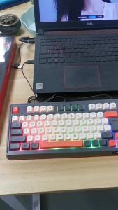2025 Lei Kui T98 Wired Membrane Knob Keyboard Three-Color Illuminated Mechanical Feel Desktop Computer Office Gaming Set