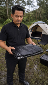 Velocity Ground Sheet Waterproof Mat 120gsm PE 3x3m 4x6m Blue & Black 1x Waterproof PE Poly Tarp Camping Outdoor Tent #GroundSheet #camping #campingmat #outdoor #tent