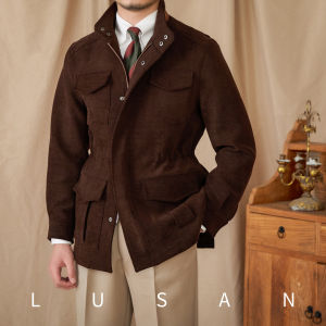 Autumn Winter Outdoor Casual Stand Collar Multi-Pocket Retro Jacket