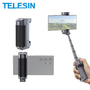 TELESIN Đa Chức Năng Điện Thoại Camera Tay Cầm Bluetooth Selfie Stick Với Bộ Điều Hợp Điều Khiển Từ Xa Giá Đỡ Bằng Nhôm Cho Điện Thoại Thông Minh