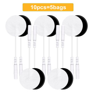 10/20Pcs Electrodes Parches Round Reusable Electrode Pads Full Body Self Adhesive Tens Massage Sticker for EMS Muscle Stimulator