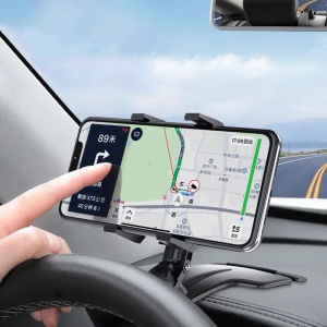Car Mobile Phone Holder Easy Clip Mount Stand Panel Universal Navigation Multi-Functional Bracket Holder Dashboard GPS Support