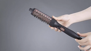 3-in-1 Styling Brush with Hair Straightener Curler & Hair Curler
