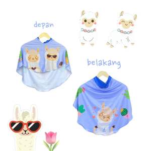 KERUDUNG ANAK INSTANT / HIJAB INSTANT ANAK PRINTING MOTIF LENGKAP