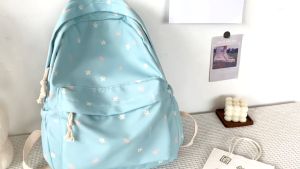 Mismi Odelia Bag Tas Ransel Wanita Motif Bunga Korean Style School Backpack Perempuan Stylish - 31O