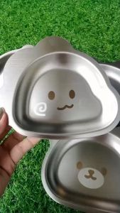 ถาดใส่อาหาร จานสแตนเลส ถาดสเตนเลส ถาด จาน จานอาหาร แผ่นรองจานอาหาร จานให้อาหารเด็ก แบบหนา ลายการ์ตูน น่ารัก สําหรับเด็ก อนุบาล งานดี