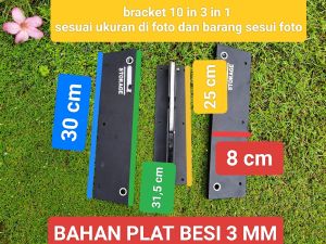 Breket custom line array 3 in 1 ukuran ukuran box 10 inch / Breket 3 X 1