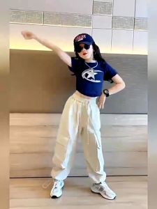 Skinny Cargo Pants for kids Girl Kids Pants for Girls Silk 2 Huge pockets Anti-mosquito Kids Pants for Girl Jogging Pants 7-15 Cargo Pants Causal Baggy Pants